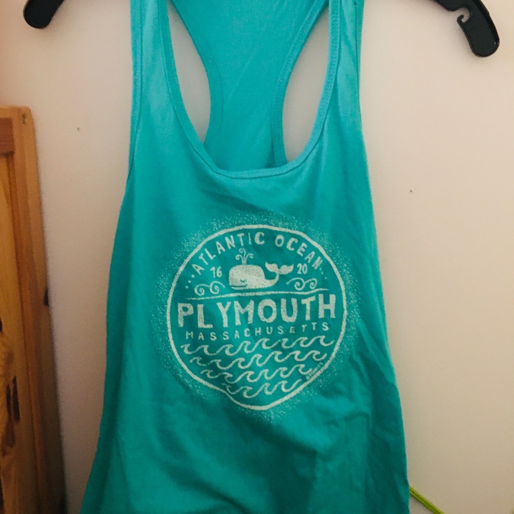 Blue tank top from plymouth massachusetts
